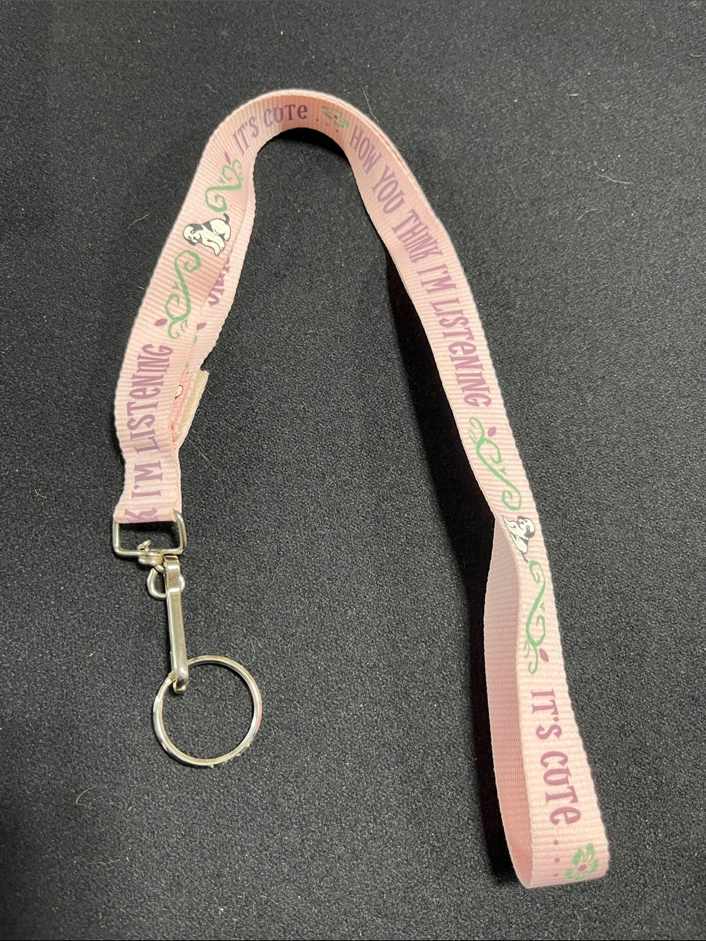 Big Dogs Pink Printed Lanyard Key & Card Holder